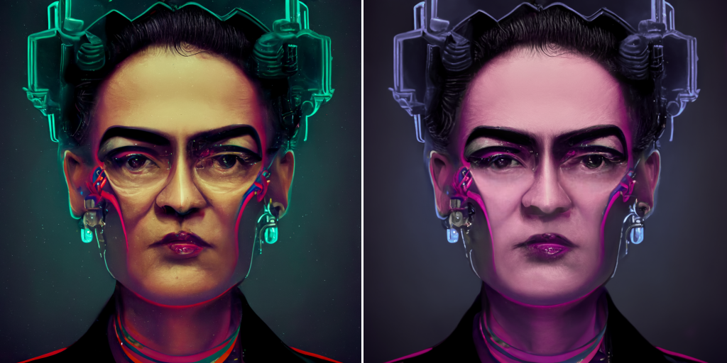 Twee portretten van Frida Kahlo